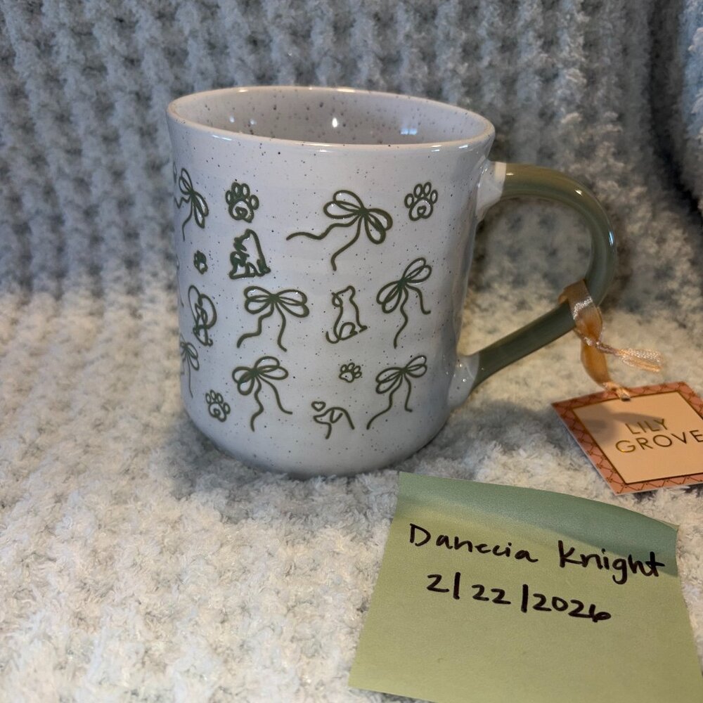 Lily Grove Dog and Bow Ceramic Coffee Mug